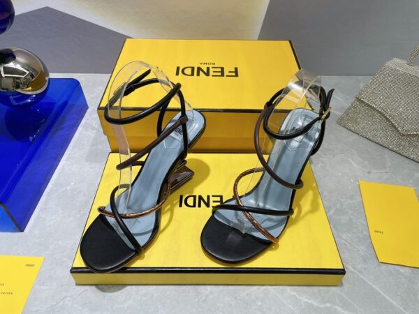 Fendi First Brown Nappa High-Heeled Sandals For Women 8X8274AHIUF1H0L