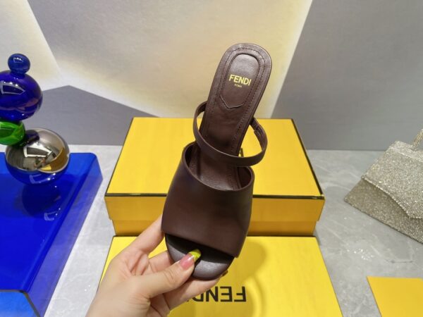 Fendi First Burgundy High-Heeled Sandals For Women