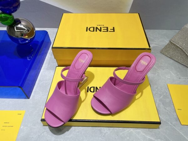 Fendi First Dark Pink High-Heeled Sandals For Women