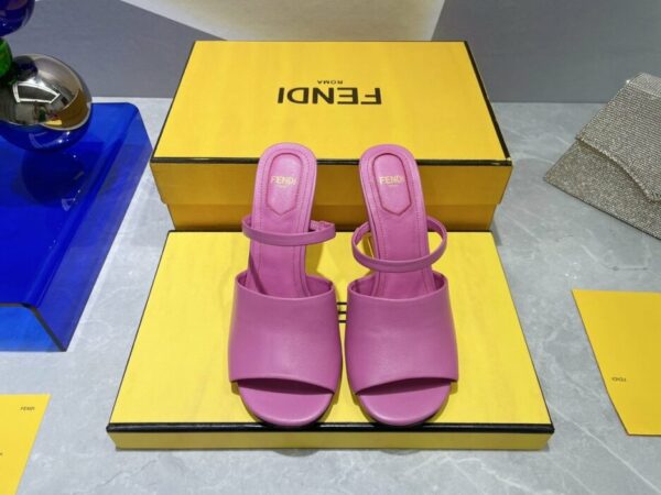 Fendi First Dark Pink High-Heeled Sandals For Women