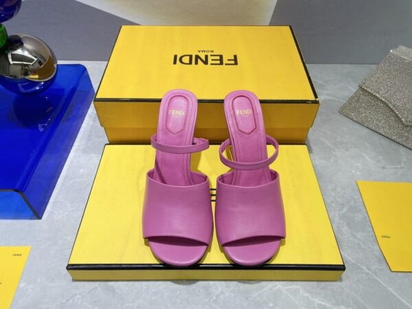 Fendi First Dark Pink High-Heeled Sandals For Women