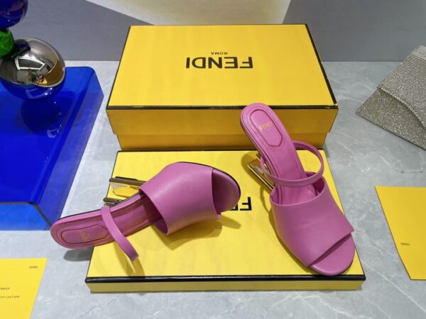 Fendi First Dark Pink High-Heeled Sandals For Women