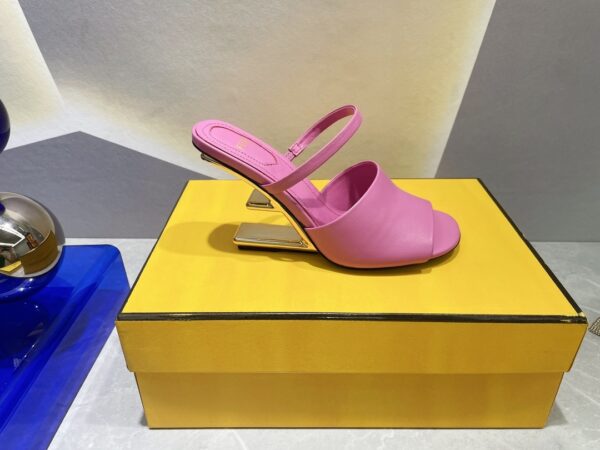 Fendi First Dark Pink High-Heeled Sandals For Women
