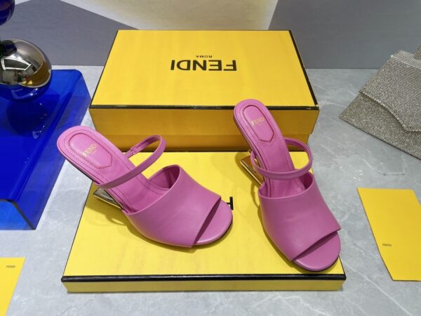 Fendi First Dark Pink High-Heeled Sandals For Women
