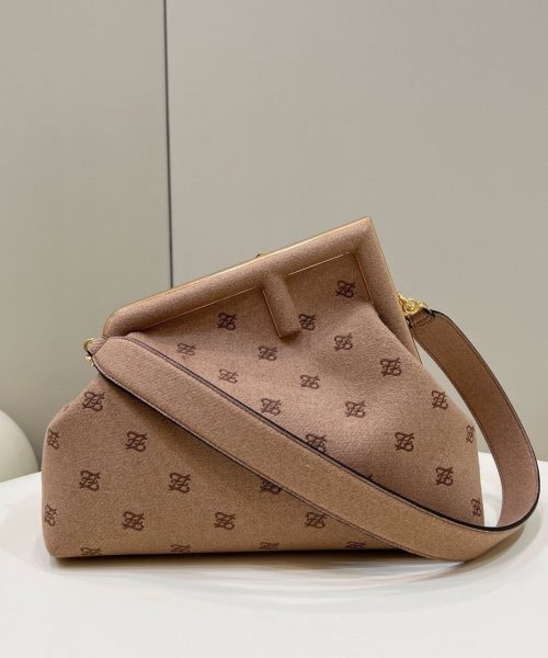 1:1 Replica Fendi First Medium Brown Bag For Woman 32cm/12.5in