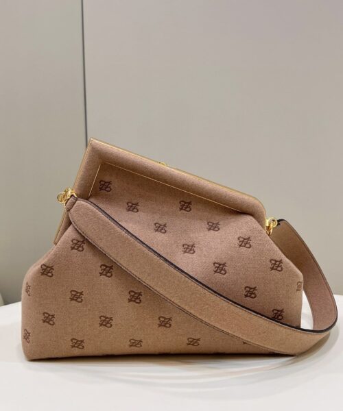 1:1 Replica Fendi First Medium Brown Bag For Woman 32cm/12.5in