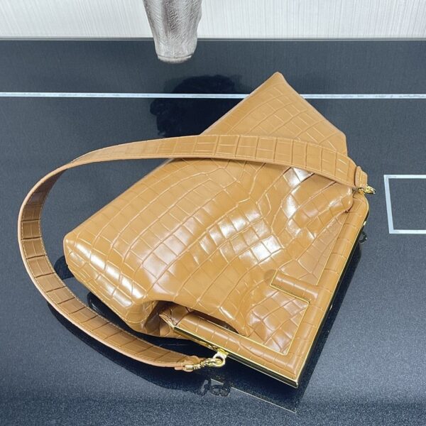 1:1 Replica Fendi First Medium Brown Crocodile Bag For Woman 32.5cm/13in
