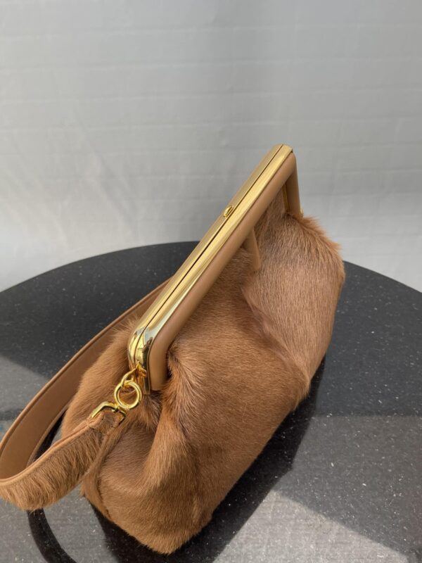 1:1 Replica Fendi First Medium Brown Fox Fur Bag For Woman 32.5cm/13in