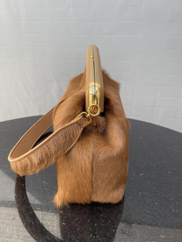 1:1 Replica Fendi First Medium Brown Fox Fur Bag For Woman 32.5cm/13in