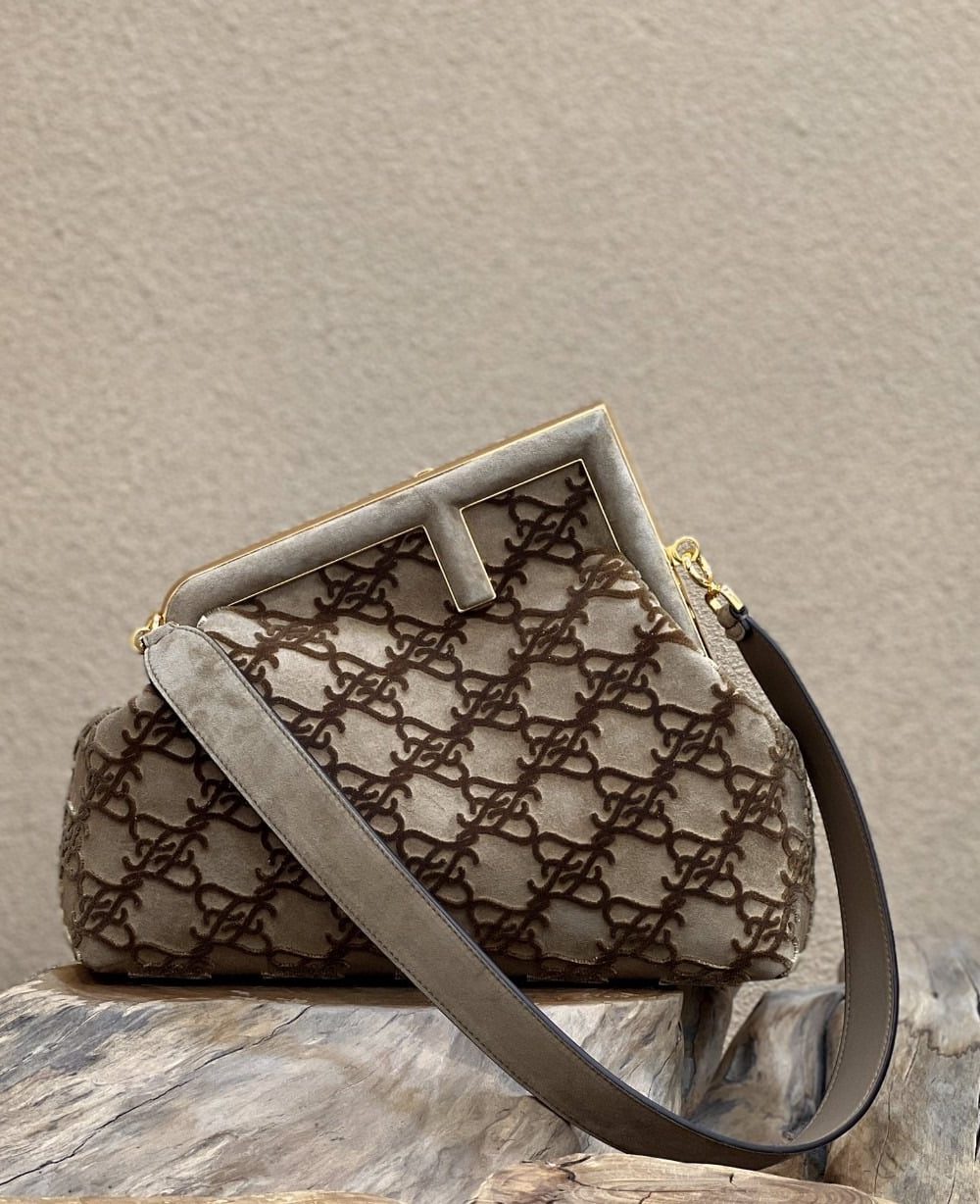 1:1 Replica Fendi First Medium Gray Bag For Woman 32.5cm/13in