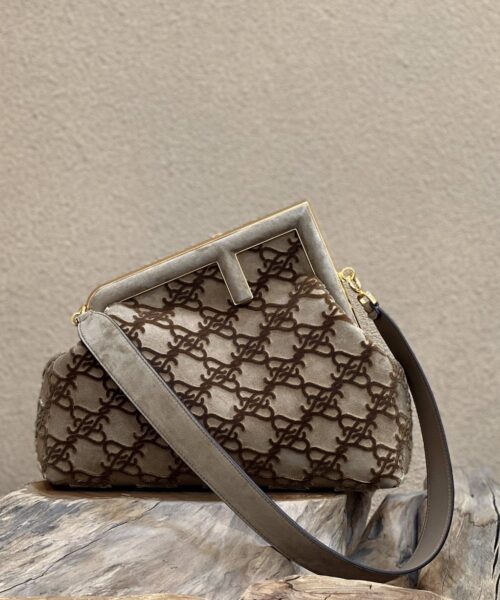 1:1 Replica Fendi First Medium Gray Bag For Woman 32.5cm/13in