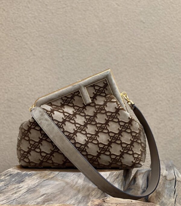 1:1 Replica Fendi First Medium Gray Bag For Woman 32.5cm/13in