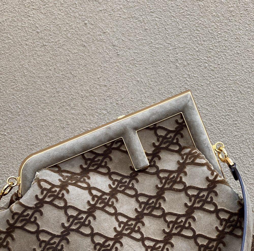 1:1 Replica Fendi First Medium Gray Bag For Woman 32.5cm/13in - Image 4