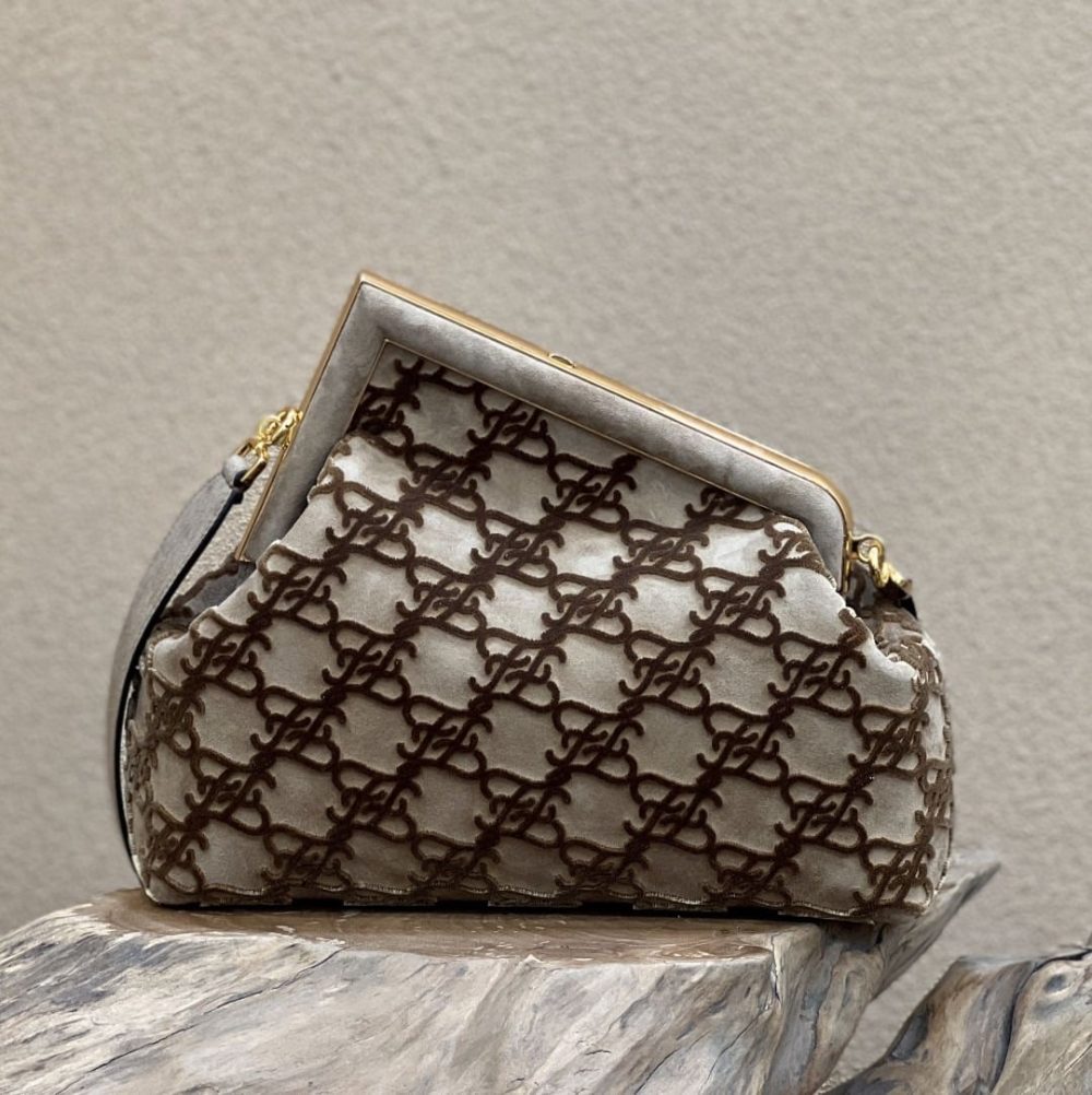 1:1 Replica Fendi First Medium Gray Bag For Woman 32.5cm/13in - Image 3
