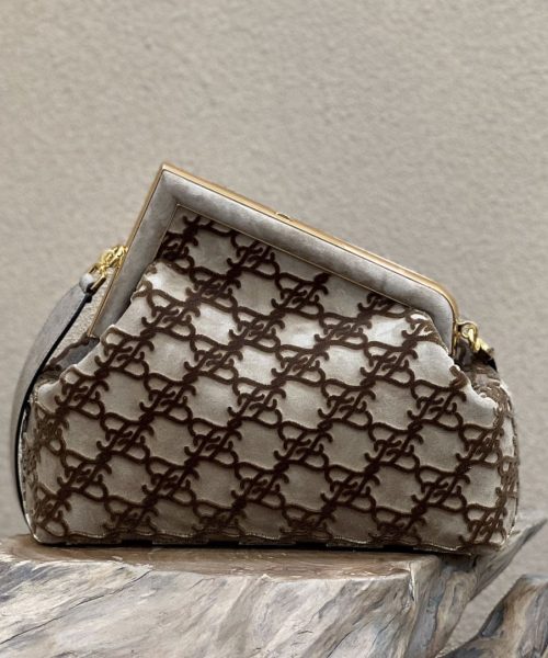 1:1 Replica Fendi First Medium Gray Bag For Woman 32.5cm/13in