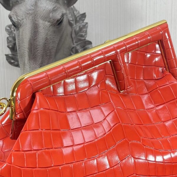 1:1 Replica Fendi First Medium Orange Crocodile Bag For Woman 32.5cm/13in