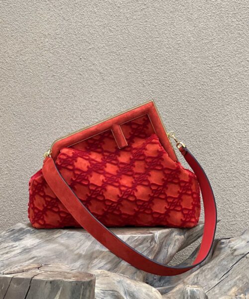 1:1 Replica Fendi First Medium Red Bag For Woman 32.5cm/13in