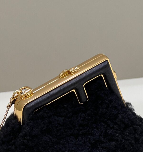 1:1 Replica Fendi First Mini Black Mink Bag For Woman 11.5cm/4in