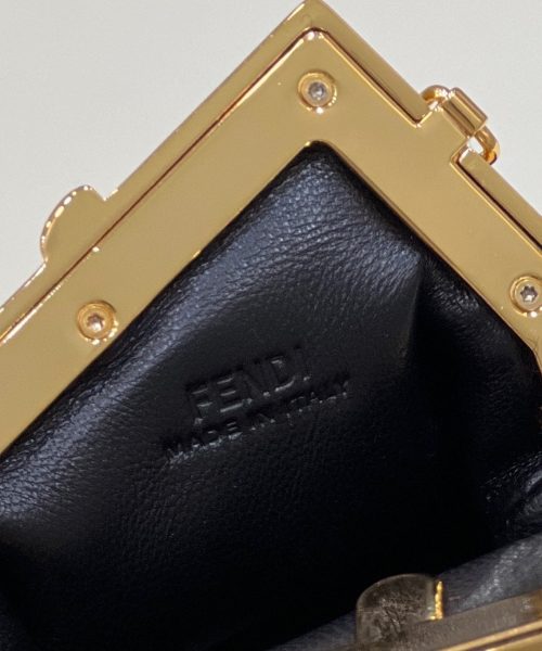 1:1 Replica Fendi First Mini Black Mink Bag For Woman 11.5cm/4in
