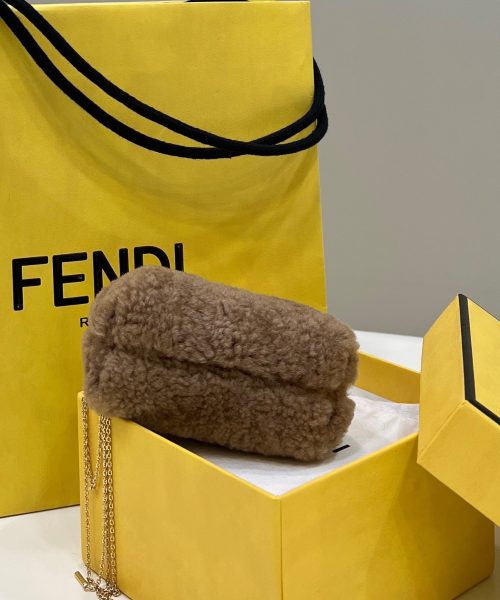 1:1 Replica Fendi First Mini Brown Mink Bag For Woman 11.5cm/4in
