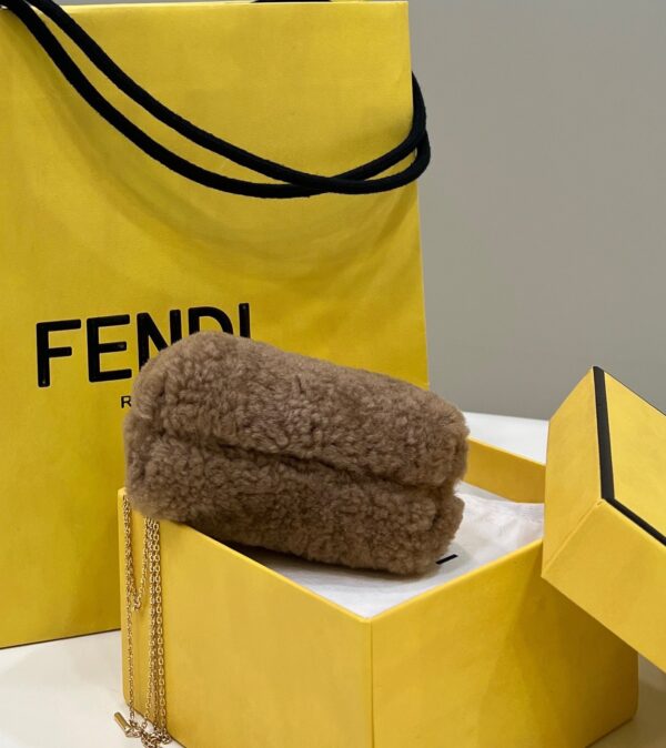 1:1 Replica Fendi First Mini Brown Mink Bag For Woman 11.5cm/4in