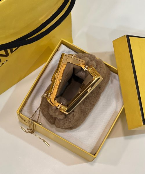 1:1 Replica Fendi First Mini Brown Mink Bag For Woman 11.5cm/4in