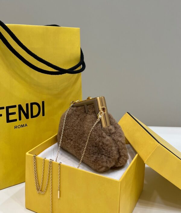 1:1 Replica Fendi First Mini Brown Mink Bag For Woman 11.5cm/4in