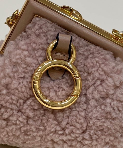 1:1 Replica Fendi First Mini Pink Mink Bag For Woman 11.5cm/4in