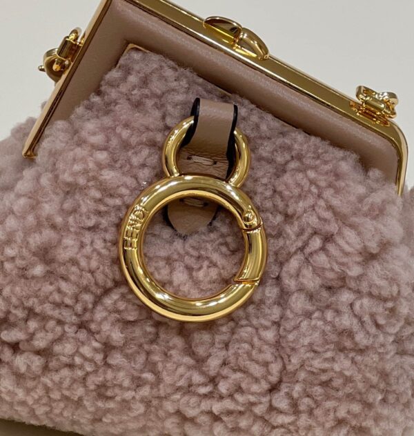 1:1 Replica Fendi First Mini Pink Mink Bag For Woman 11.5cm/4in