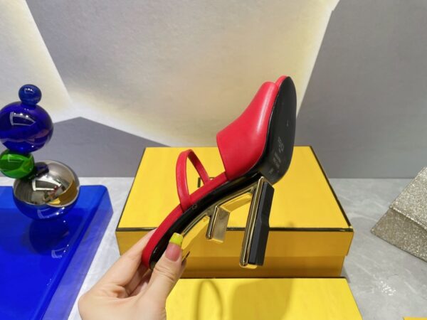 Fendi First Red High-Heeled Sandals For Women