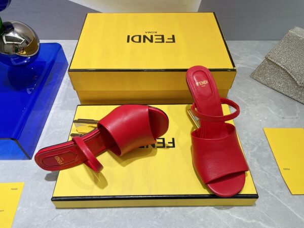 Fendi First Red High-Heeled Sandals For Women