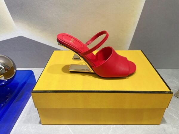 Fendi First Red High-Heeled Sandals For Women