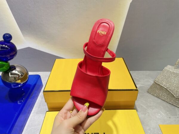 Fendi First Red High-Heeled Sandals For Women