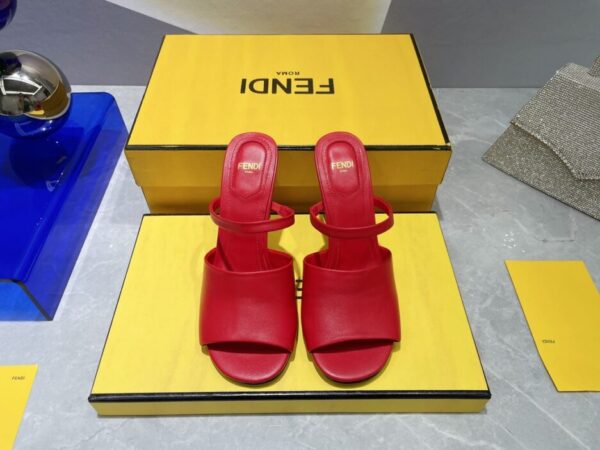 Fendi First Red High-Heeled Sandals For Women