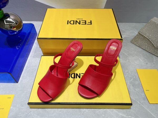Fendi First Red High-Heeled Sandals For Women