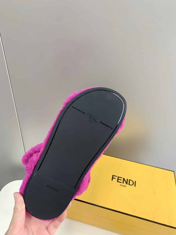 Fendi First Shearling Sandal Pink For Women