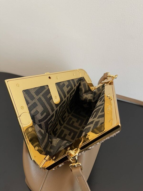 1:1 Replica Fendi First Small Beige with exotic details Bag For Woman 26cm/10in 8BP129AGWRF1GEM