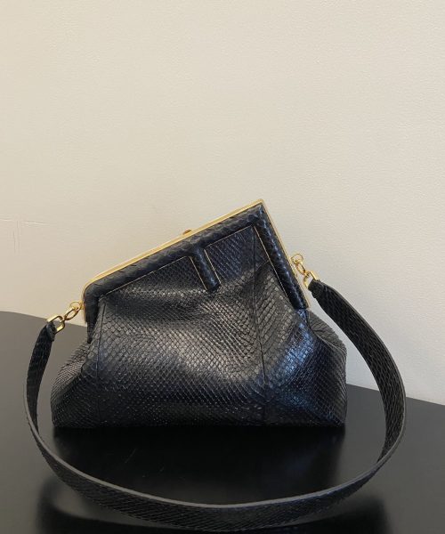 1:1 Replica Fendi First Small Black For Women, Women's Bags, Shoulder And Crossbody Bags 10.2in/26cm FF 8BP129A