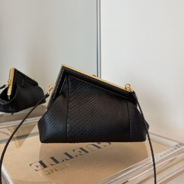 1:1 Replica Fendi First Small Black For Women, Women's Bags, Shoulder And Crossbody Bags 10.2in/26cm FF 8BP129A