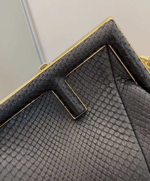 1:1 Replica Fendi First Small Black For Women, Women's Bags, Shoulder And Crossbody Bags 10.2in/26cm FF 8BP129A
