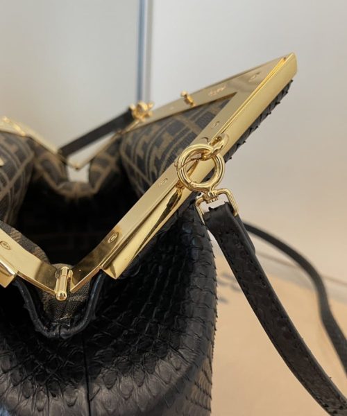 1:1 Replica Fendi First Small Black For Women, Women's Bags, Shoulder And Crossbody Bags 10.2in/26cm FF 8BP129A