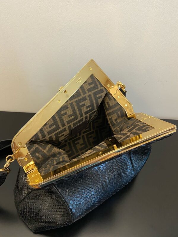 1:1 Replica Fendi First Small Black For Women, Women's Bags, Shoulder And Crossbody Bags 10.2in/26cm FF 8BP129A