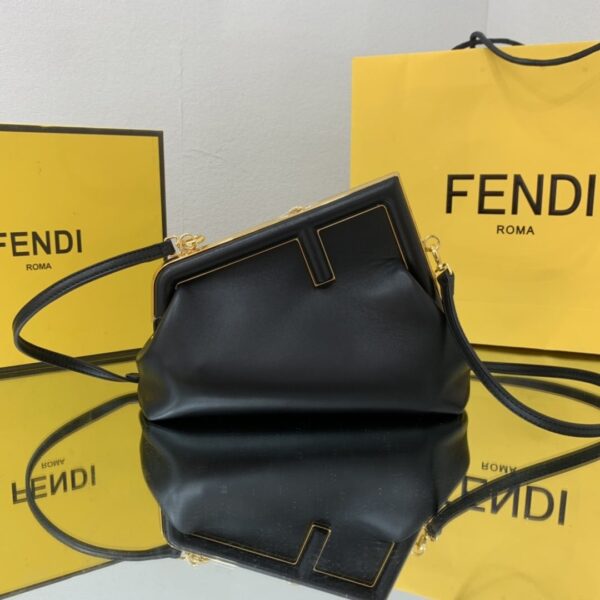 1:1 Replica Fendi First Small Black For Women, Women's HandBags, Shoulder And Crossbody Bags 10.2in/26cm FF 8BP129ABVEF0KUR