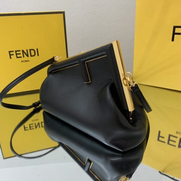 1:1 Replica Fendi First Small Black For Women, Women's HandBags, Shoulder And Crossbody Bags 10.2in/26cm FF 8BP129ABVEF0KUR