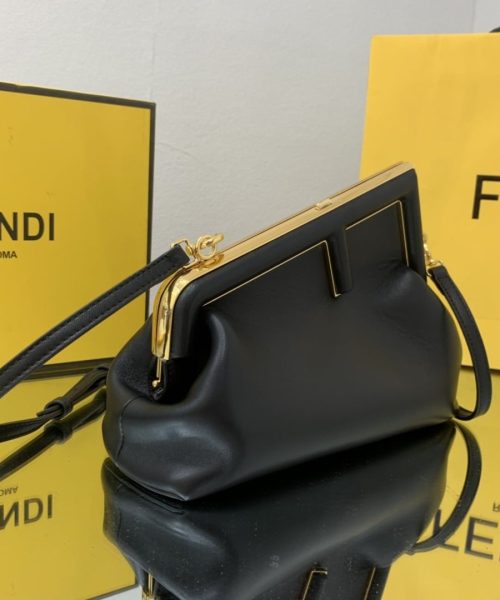 1:1 Replica Fendi First Small Black For Women, Women's HandBags, Shoulder And Crossbody Bags 10.2in/26cm FF 8BP129ABVEF0KUR