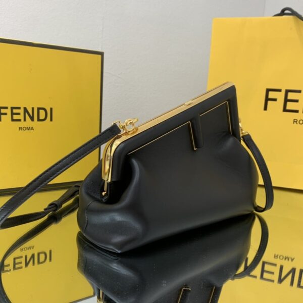 1:1 Replica Fendi First Small Black For Women, Women's HandBags, Shoulder And Crossbody Bags 10.2in/26cm FF 8BP129ABVEF0KUR