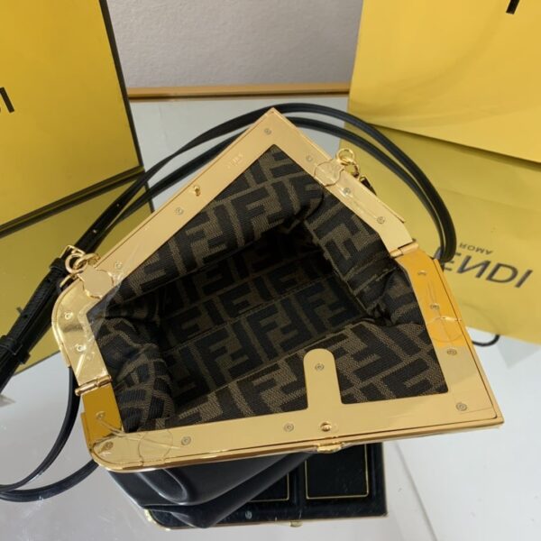 1:1 Replica Fendi First Small Black For Women, Women's HandBags, Shoulder And Crossbody Bags 10.2in/26cm FF 8BP129ABVEF0KUR