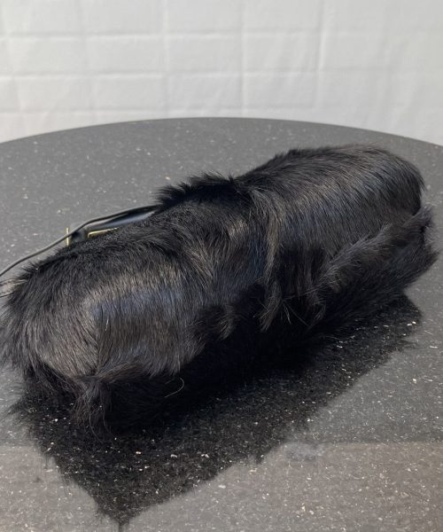 1:1 Replica Fendi First Small Black Fox Fur Bag For Woman 26cm/10in