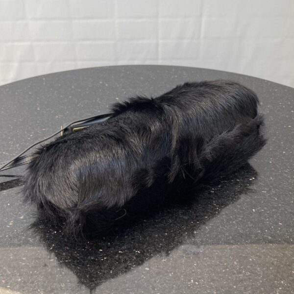 1:1 Replica Fendi First Small Black Fox Fur Bag For Woman 26cm/10in
