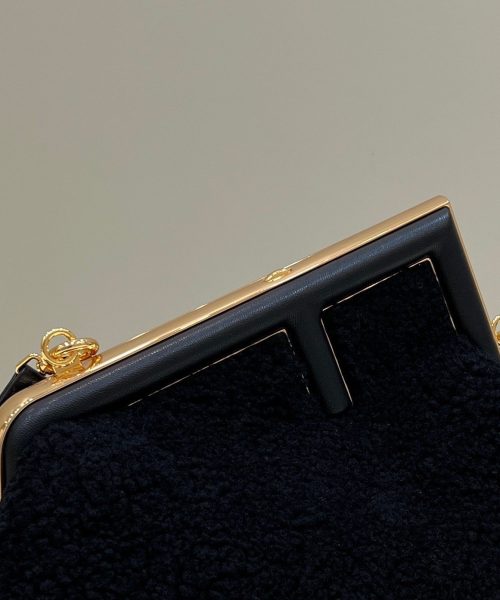 1:1 Replica Fendi First Small Black Mink Bag For Woman 26cm/10in